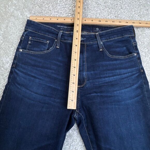 AG Adriano Goldschmied The High Rise Stevie Cuff Slim Straight Jean 29 - Picture 8 of 10